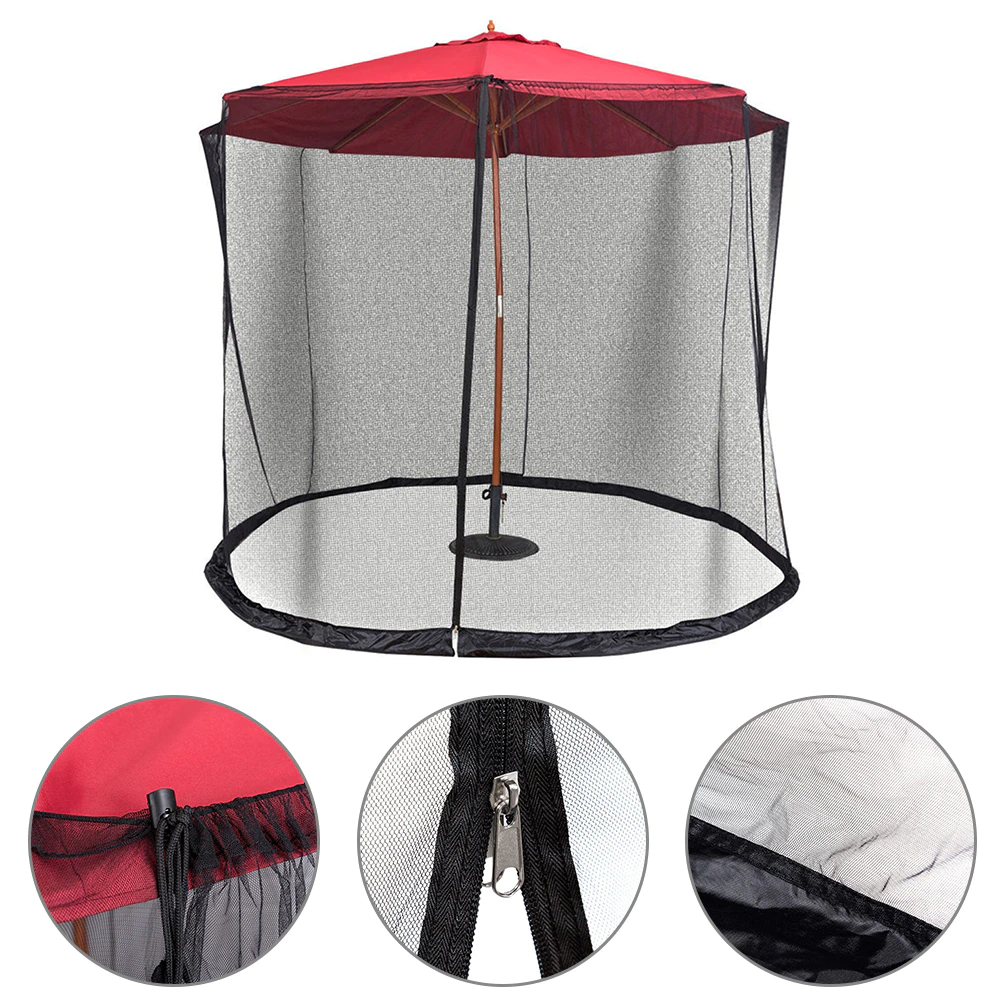 Cheap Goat Tents 300x230cm Cover Parasol Anti Mosquito Installation Straight Outdoor Umbrella Cover Mosquito Net Mesh Garden Deck Tents 
